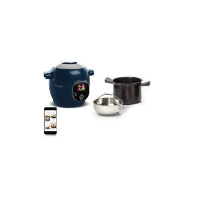 MOULINEX Multicuiseur int&eacute;lligent 6l 1600w bleu/argent - CE851410 - 