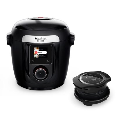 MOULINEX Multicuiseur intelligent connect&eacute;  avec couvercle Extracrisp YY5449FB 1600 W Noir 