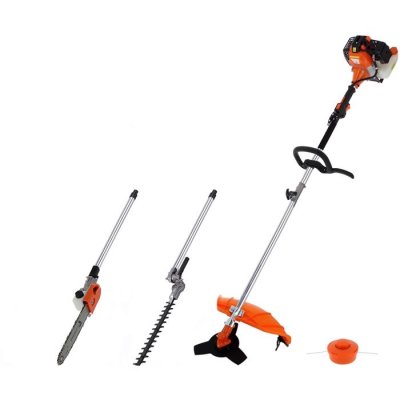 GT GARDEN Multifonction thermique 4 en 1 : tron&ccedil;onneuse - d&eacute;broussailleuse - taille-haies