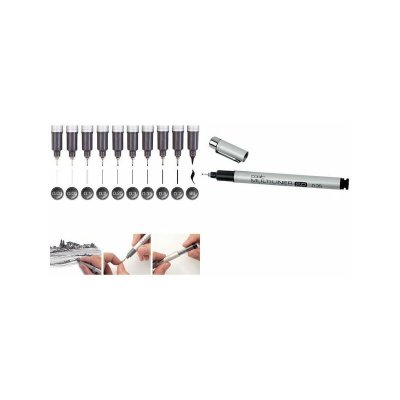 COPIC MARKERS MULTILINER SP 0,05 mm, noir - Lot de 2
