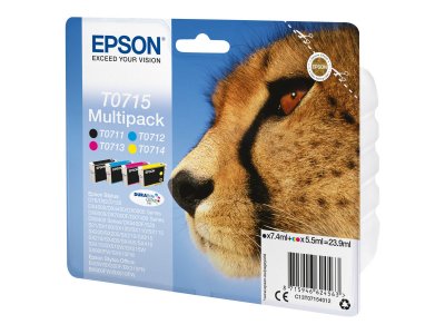 EPSON Multipack  T0715 - Noir + 3 couleurs