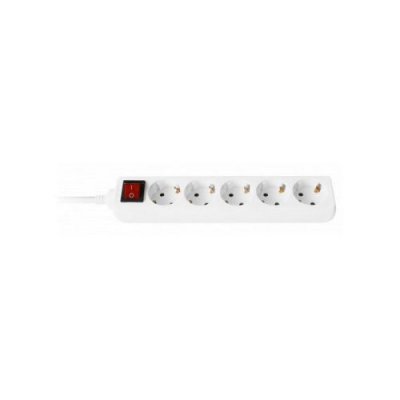 EWENT Multiprise 5 Prises avec Interrupteur  EW3916 Schuko Blanc