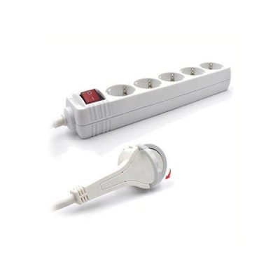 EWENT Multiprise 5 Prises avec Interrupteur  EW3955 3500W Blanc