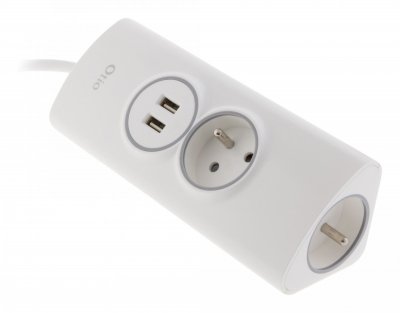 OTIO Multiprise d'angle 2P 16A + 2 USB pr&eacute;c&acirc;bl&eacute;e - 