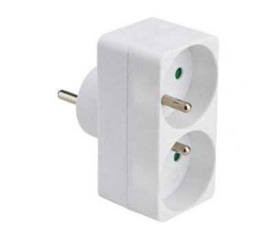 DEBFLEX Multiprise duplite  2P+T 16 amp&egrave;res fa&ccedil;ade blanche