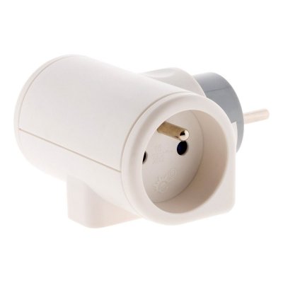 ZENITECH Multiprise sans c&acirc;ble avec prise rotative, 3 prises blanc 