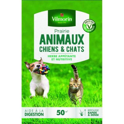 VILMORIN Multitanks - Gazon prairie Chiens et chats 500 gr 