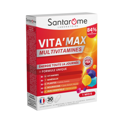 Multivitamines 30 Comprim&eacute;s Vita'max A Partir de 12 Ans Santarome
