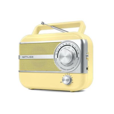 MUSE  Radio FM - Enceinte sans fil Bluetooth fonction radio - Jaune