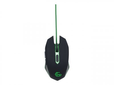GEMBIRD MUSG-001-G - Souris - droitiers et gauchers - optique - 6 boutons - filaire - USB - vert