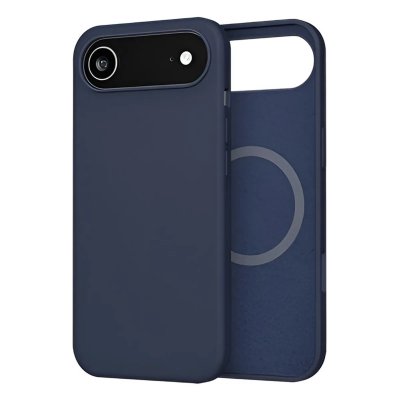 MW  Coque pour iPhone Air MagSafe en Silicone Antichocs Ol&eacute;ophobe Bleu