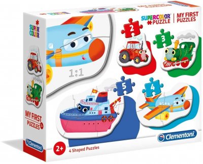 CLEMENTONI My First Puzzle - Transports (4 Puzzles) 