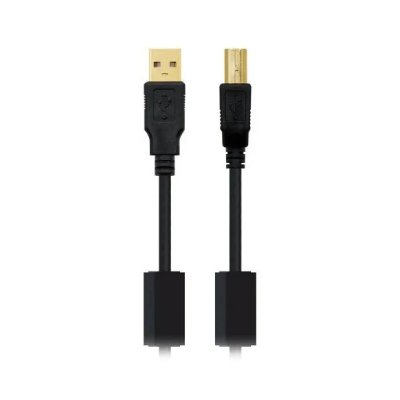 Nanocable Hq Ferrita Usb A Male To Usb B Male 2 M Noir