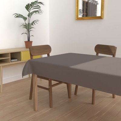 SOLEIL D OCRE Nappe anti-t&acirc;ches rectangle 140x240 cm ALIX moka, par Soleil d'Ocre