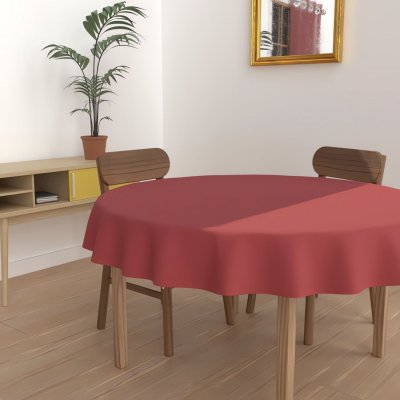 SOLEIL D OCRE Nappe anti-t&acirc;ches ronde 180 cm alix rouge, par Soleil D'ocre Rouge