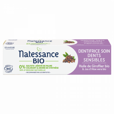 NATESSANCE Bio Dentifrice soin dents sensibles Tube 75ml