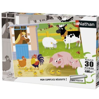 NATHAN  Puzzle 30p Mes amis de la ferme
