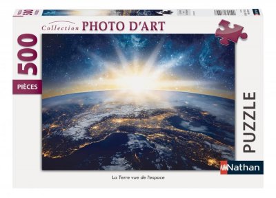 NATHAN  Puzzle 500 Pi&egrave;ces - La Terre Vue De L'espace