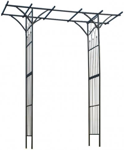 NATURE  - Arche double Elis&eacute;a en acier galvanis&eacute; noir