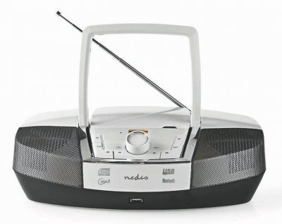 NEDIS  Boombox 12 W Bluetooth&reg; Lecteur CD/Radio Blanc