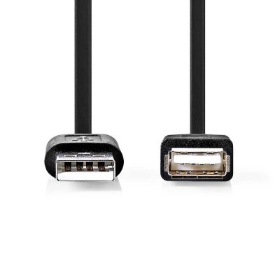 Nedis Cble USB 2.0 a mle - a H Embrayage 2.0 M Noir