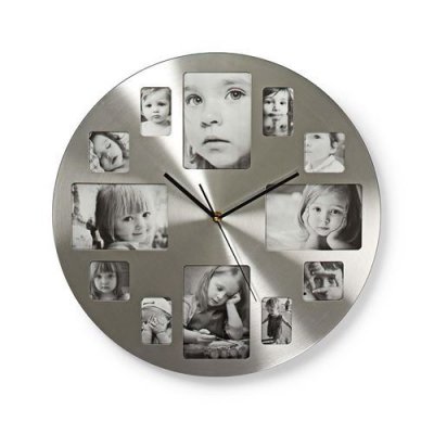 Nedis Horloge Murale - Diam&egrave;tre : 400 mm - M&eacute;tal - Argent