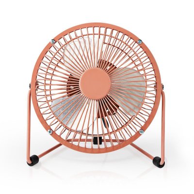  Nedis Metal Mini Fan 15cm Diameter USB Powered Vintage Pink