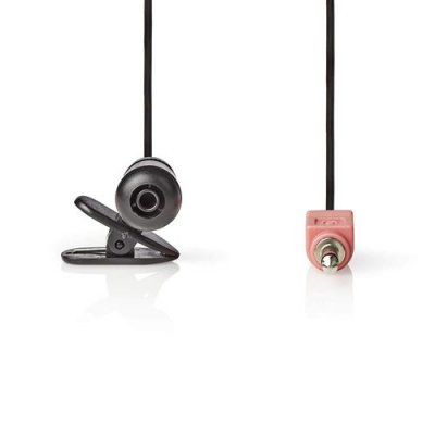 NEDIS  MICCJ100BK Microphone Filaire &Agrave; Clip 3.5 mm Noir 