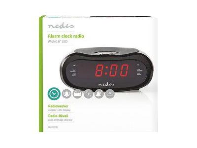 NEDIS  Radio-r&eacute;veil num&eacute;rique Pa ntaille LED de 0,6"" FM