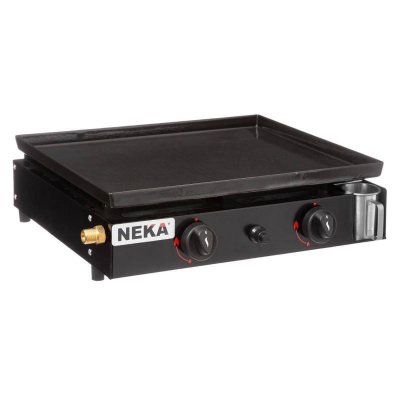 NEKA  - Plancha &agrave; gaz &agrave; poser en m&eacute;tal Campio - 2 Feux - Campio 