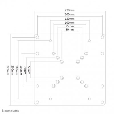 NEOMOUNTS  FPMA-VESA200 composant de montage - pour ecran LCD - argent