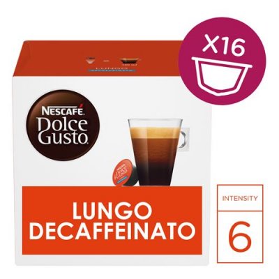 NESCAFE Nescaf&eacute; Dolce Gusto LUNGO DECAFFEINATO - Caf&eacute; - Pack de 16 -112g