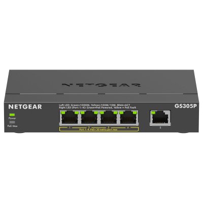 NETGEAR  GS305P Switch 5xGE (4xPoE+ 63W) GS305P-300EUS