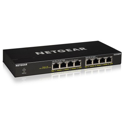 NETGEAR  GS308PP Non-g&eacute;r&eacute; Gigabit Ethernet GS308PP-100EUS