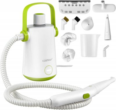 COSTWAY Nettoyeur &agrave; Vapeur &agrave; Main Portable -  - 1000W - R&eacute;servoir 300ml - 10 Accessoires