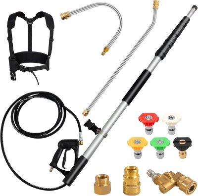 COSTWAY Nettoyeur Haute Pression 550 CM Rallonge T&eacute;lescopique