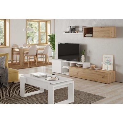  Nexo plus tv lounge - ch&ecirc;ne nodi et blanc artik 44 a x 221 an x 40 p