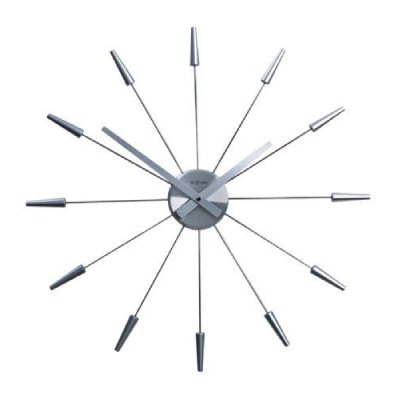 Nextime horloge murale - plug inn- acier inoxydable - argent &oslash; 58cm