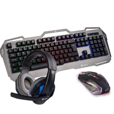  NGS Gaming pack GBX-1500: Clavier, Souris et Casques DISPOSITION: PORTUGAIS - QWERTY