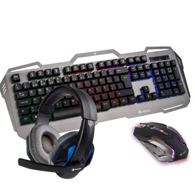 NGS  pack gaming gbx-1500 teclado + rat&oacute;n + auricul