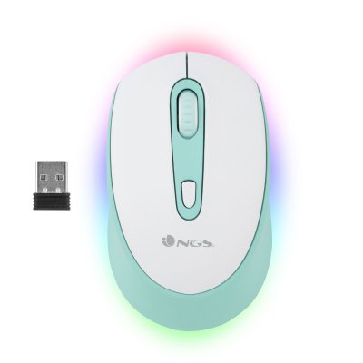 NGS  rat&oacute;n inalambrico recargable led blanco
