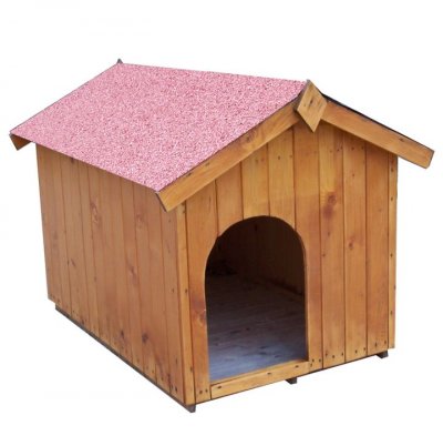 HABRITA Niche &agrave; chien bi-pente pour petits chiens / 1,00 m2 / toit bitum&eacute;