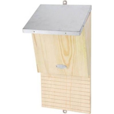 ESSCHERT DESIGN Nichoir en bois et m&eacute;tal pour chauve-souris 16x19x39cm