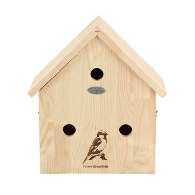 Nichoir maison - L 16,4 x l 33,3 x H 35,8 cm - Pin