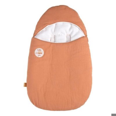 SAUTHON Nid d'ange hiver 5 attaches 0-3 mois orange SJNA2