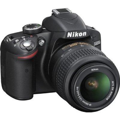 NIKON  D3200 Reflex 24.2 Mpix - 3 x zoom optique objectif AF-S VR DX 18-55 mm - noir