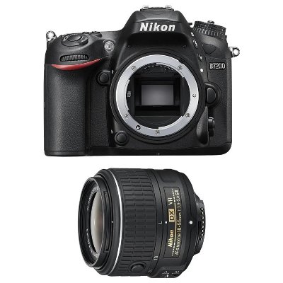 NIKON  D7200 + Objectif AF-S DX 18-55mm 3,5-5,6G VR II  + Sac + SD 4Go