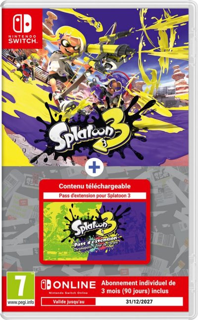 NINTENDO  Splatoon 3 + Pass d'extension Code de t&eacute;l&eacute;chargement