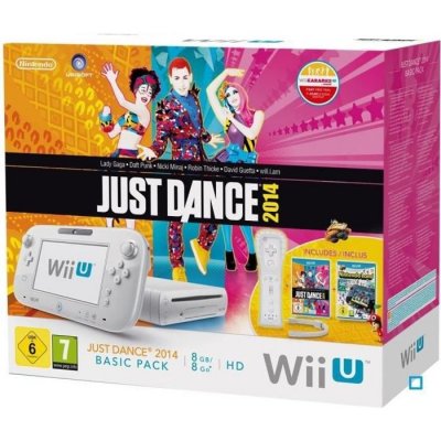 Nintendo Wii U 8 Go Basic Pack Blanc + Nintendo Land + Just Dance 2014