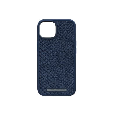 NJORD BYELEMENTS  Salmon Leather Magsafe Case - iPhone 14 - Blue - Neuf